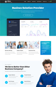 蓝色企业网站CSS3模板