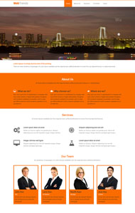 橙色路桥公司网站模板