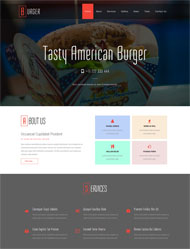 汉堡餐厅美食网页模板