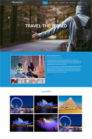 背包旅行摄影网站模板