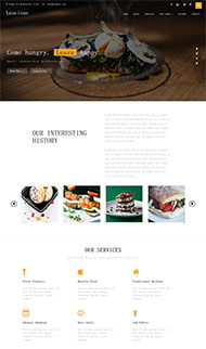欧美美食餐饮网站模板