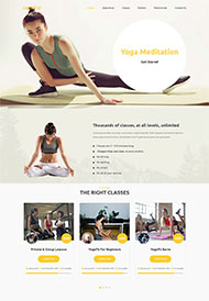 塑形瑜伽健身会所网站模板
