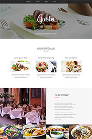 法式浪漫牛排西餐厅网站模板