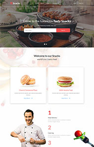 HTML5宽屏汉堡美食网页模板