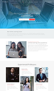 蓝色成人教育HTML5网站模板