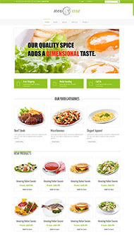 绿色水果蔬菜外卖网站模板