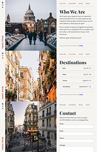 杂志排版设计旅游HTML模板