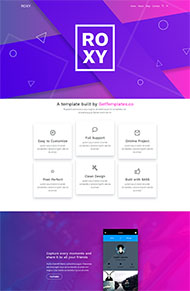 紫色创意设计公司网站模板