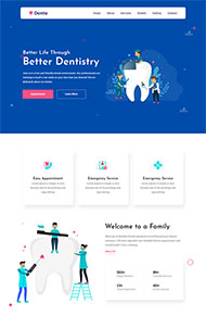 牙齿护理医疗网站模板