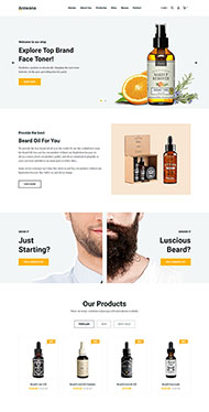 男性护肤产品HTML5网站模板