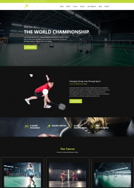 羽毛球运动培训机构网站模板