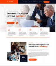 IT技术服务公司宣传网站模板