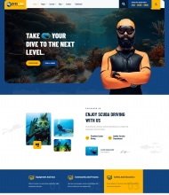 HTML5潜水培训机构网站模板