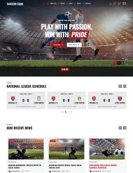 HTML5足球运动赛事网站模板