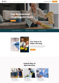 清洁服务机构宣传网站HTML5模板