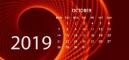 2019年10月日历表图片