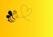 黄色卡通蜜蜂背景图片