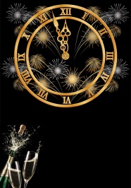 新年跨年时钟背景图片