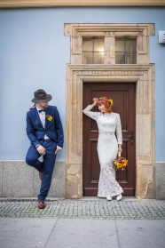 欧美街拍婚纱写真图片