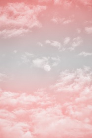 粉色天空朝霞图片