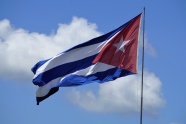 古巴国旗飘扬图片