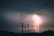 电闪雷鸣气象景观图片