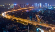 海上立交桥城市夜景图片