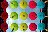 中国风油纸伞天幕图片