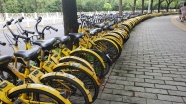 黄色共享单车自行车图片