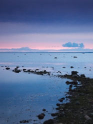 黄昏海岸大海风景图片