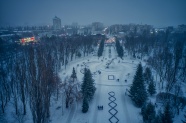 冬天城市外景图片