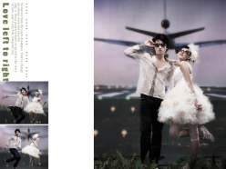 时尚个性机场婚纱摄影psd模板