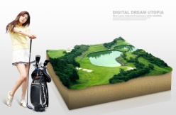 高尔夫球场宣传海报设计