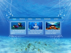 海洋主题网页模板psd素材
