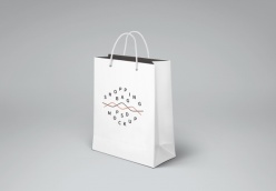手提购物袋PSD模板设计
