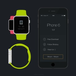 苹果iPhone6与iwatch模型