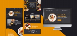 美食网页界面设计psd模板