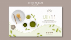 绿色抹茶banner设计图