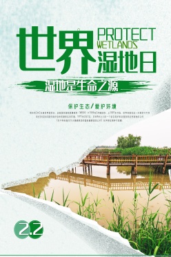 世界湿地日宣传海报设计PSD素材