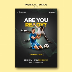 足球运动宣传单设计