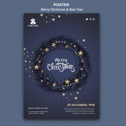 圣诞新年PSD商场海报设计