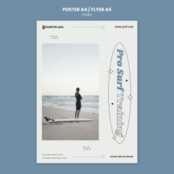 冲浪运动海报模板设计