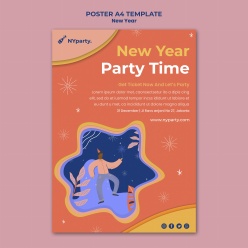 新年派对PSD广告海报