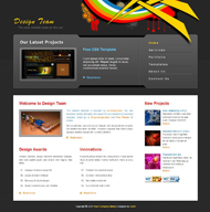 设计团队css+div网页模板
