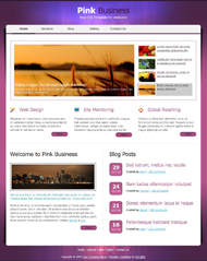 紫色商务CSS网页模板