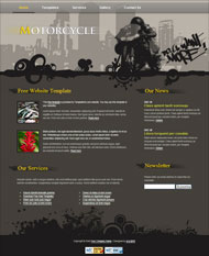 摩托车博客CSS网页模板