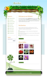 绿色花园CSS网页模板