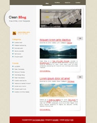 清洁博客CSS网页模板