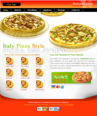披萨公司CSS网页模板