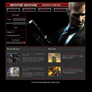 游戏区CSS网页模板